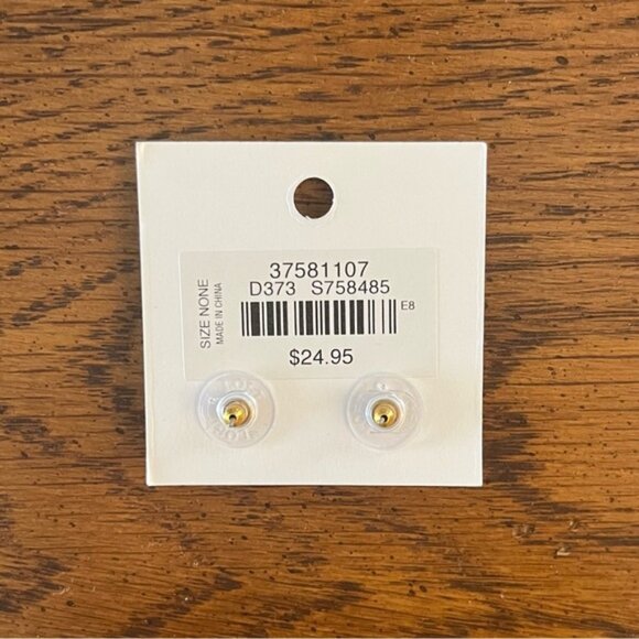 LOFT Classic Goldtone Post Earrings NWT MSRP $25 - Picture 3 of 3